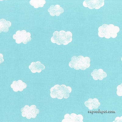 baby blue wallpaper. And the aby blue cloud fabric